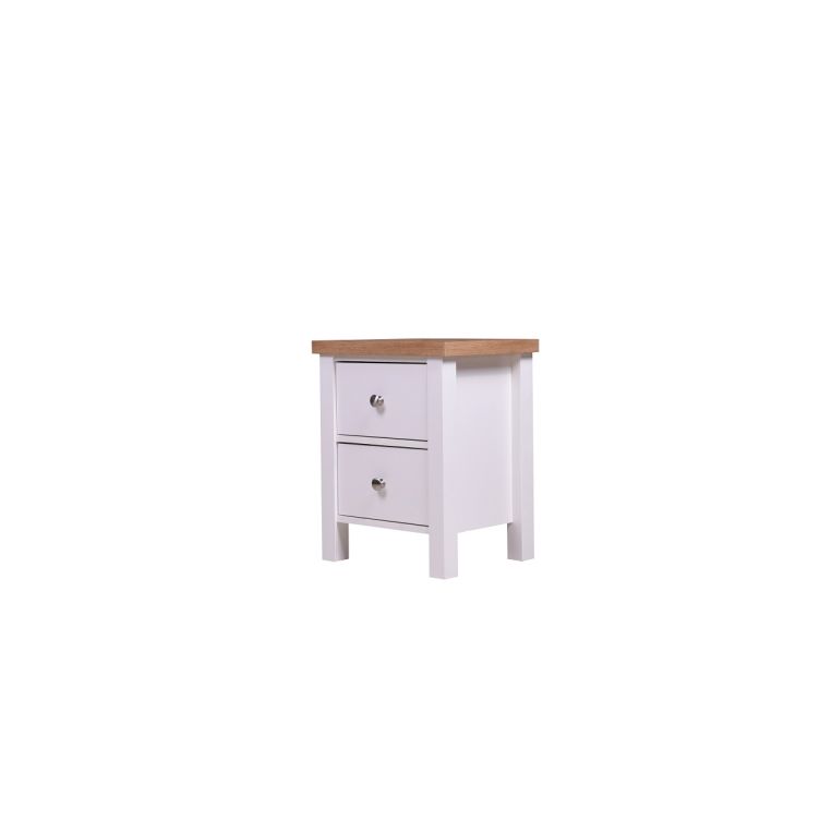 Astbury 2 Drawer Nightstand - White & Oak - image 3