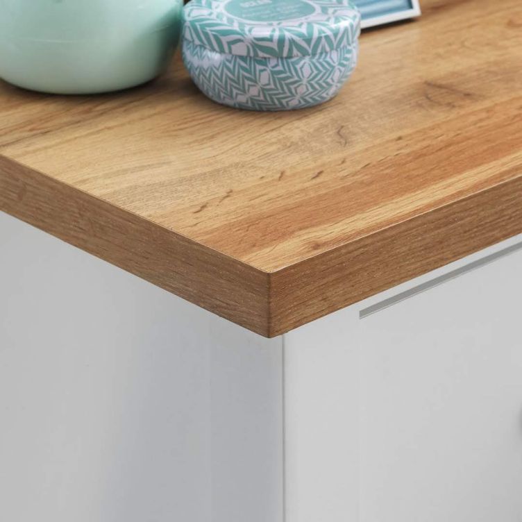 Astbury 2 Drawer Nightstand - White & Oak - image 6