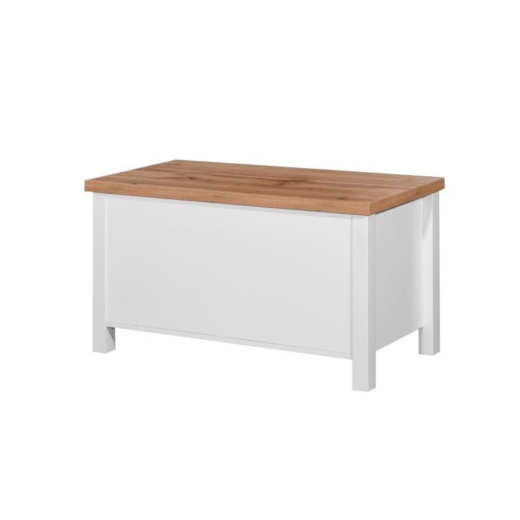 Astbury Ottoman Blanket Box - White & Oak - image 3