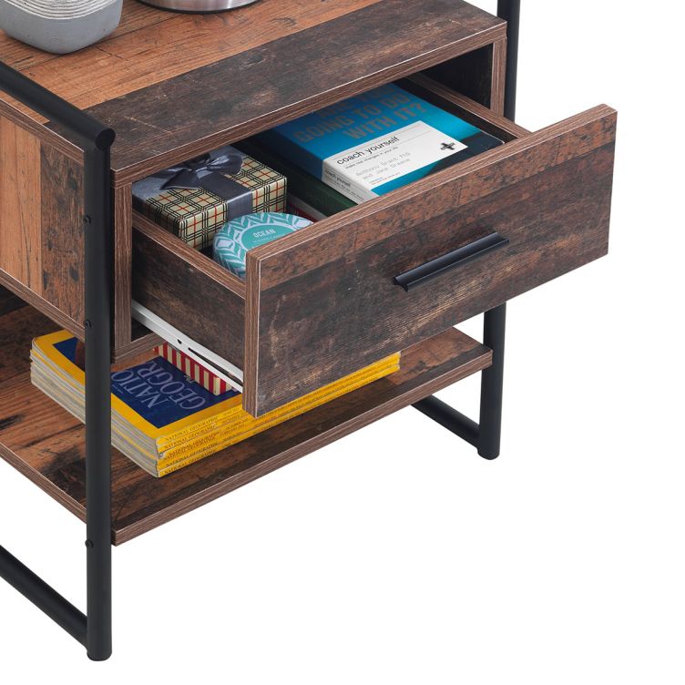 Abbey 1 Drawer Nightstand - Rustic Oak - image 6