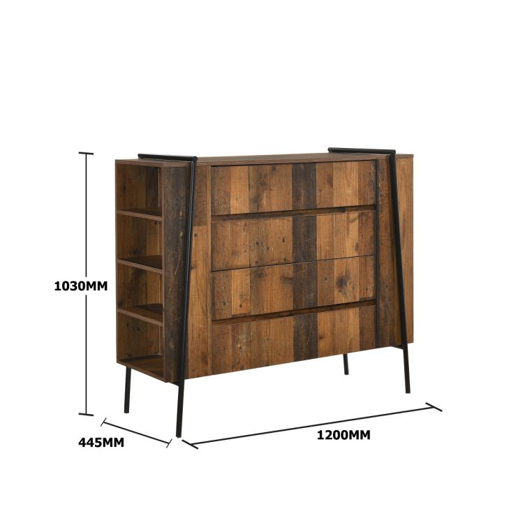 Abbey 4 Drawer Chest - Rustic Oak - image 2