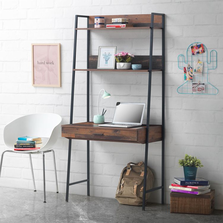 Abbey Desk with 1 Drawer - Rustic Oak - image 1