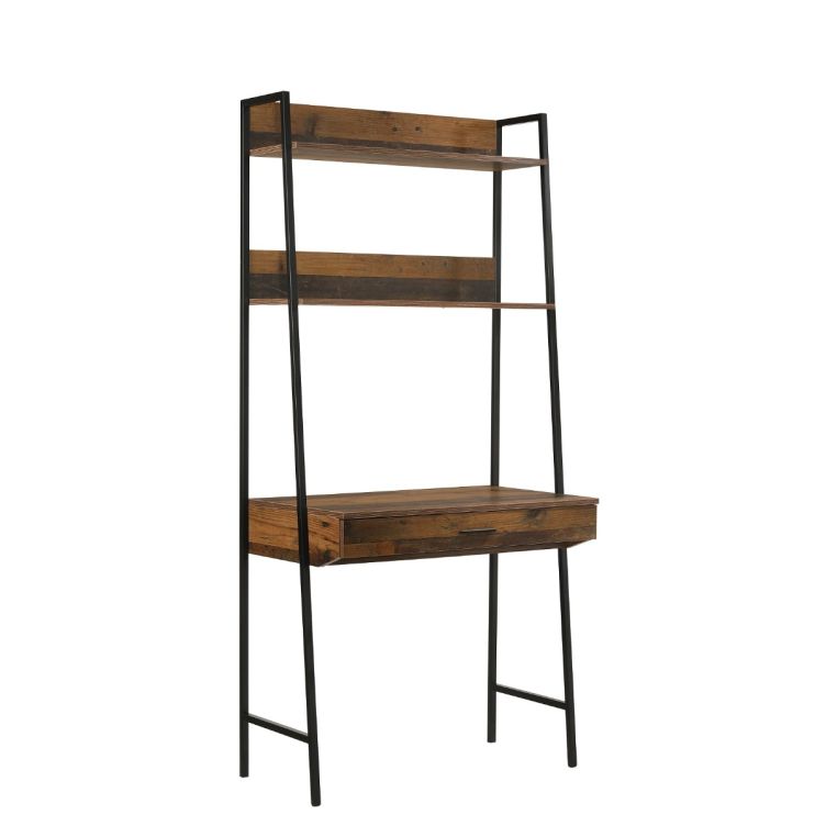 Abbey Desk with 1 Drawer - Rustic Oak - image 3