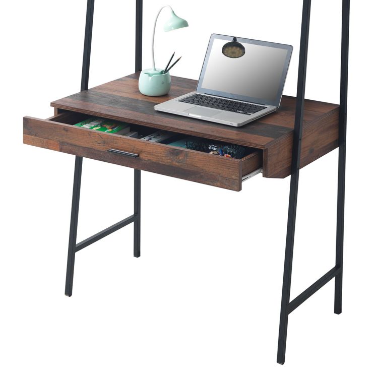 Abbey Desk with 1 Drawer - Rustic Oak - image 5