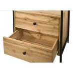 Zahra Open Wardrobe with 2 Drawers – Wotan Oak – image 4