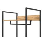 Zahra Wide Open Wardrobe with 4 Shelves – Wotan Oak – image 5