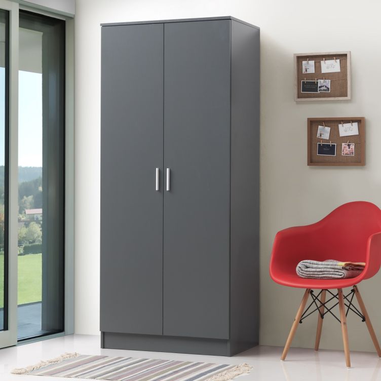 Rio Costa 2 Door Wardrobe – Dark Grey – image 2