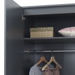 Rio Costa 2 Door Wardrobe – Dark Grey – image 5