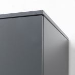 Rio Costa 2 Door Wardrobe – Dark Grey – image 7
