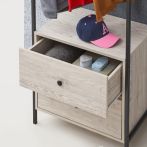 Zahra Open Wardrobe with 2 Drawers – Ash Oak – image 6