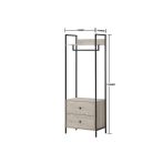 Zahra Open Wardrobe with 2 Drawers – Ash Oak – image 9