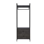 Zahra Open Wardrobe with 2 Drawers – Black – image 4