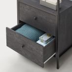 Zahra Open Wardrobe with 2 Drawers – Black – image 7