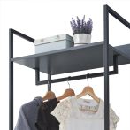 Zahra Open Wardrobe with 2 Drawers – Dark Grey – image 6