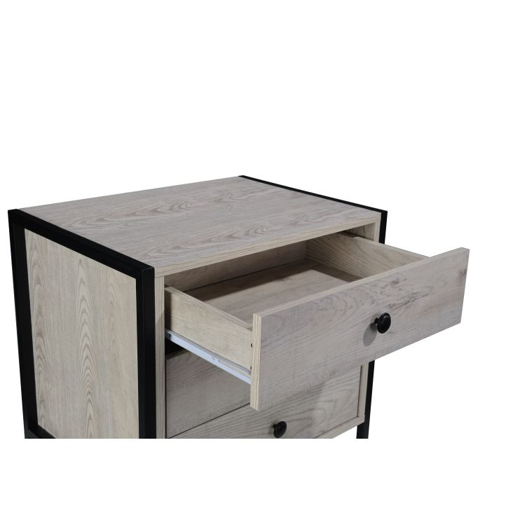 Zahra 3 Drawer Nightstand - Ash Oak - image 4