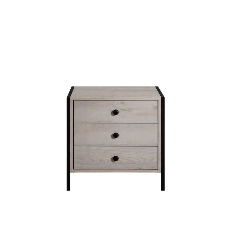 Zahra 3 Drawer Nightstand - Ash Oak - image 5