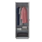 Essentials 2 Door Wardrobe – Light Grey – image 4