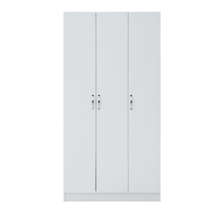 Essentials 3 Door Double Wardrobe – White – image 3