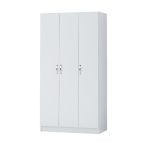 Essentials 3 Door Double Wardrobe – White – image 5