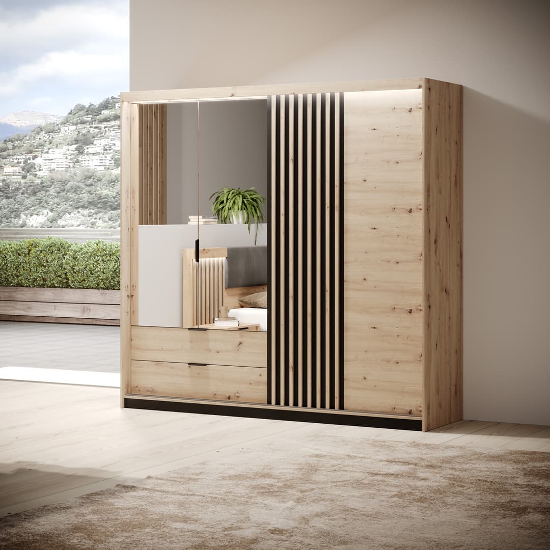 Tally Hinged Door Wardrobe 220cm - gallery image 5