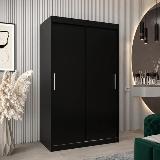 Tavira black 2 sliding door wardrobe by CHOICEWARDROBE