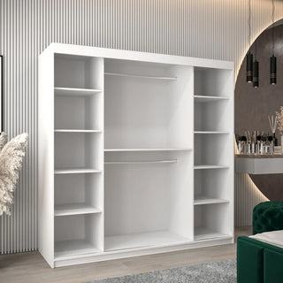 Tavira Wooden Wardrobe 2 Sliding Doors 200cm In White