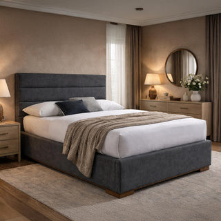 Time Living Mayfair Side-Lift Ottoman Bed – Dark Grey