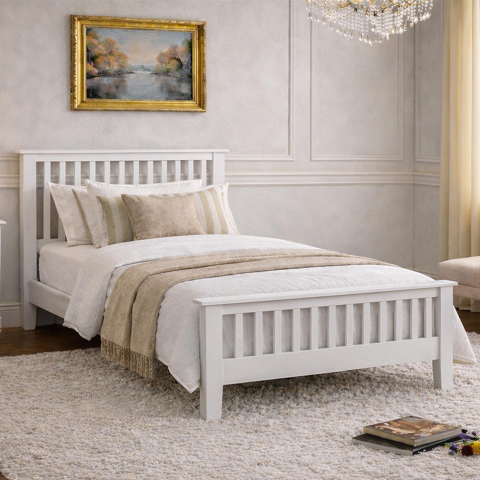 Time Living Turin Wooden Bed – White