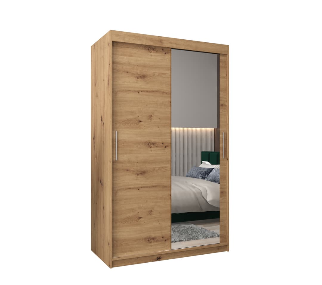 Tokyo II Sliding Door Wardrobe 120cm - Oak Artisan — view 1