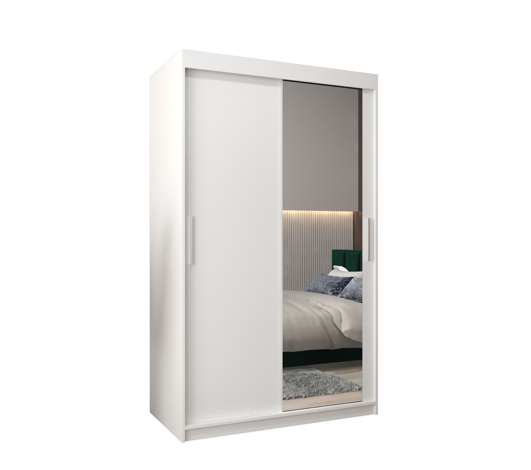 Tokyo II Sliding Door Wardrobe 120cm - White — view 1