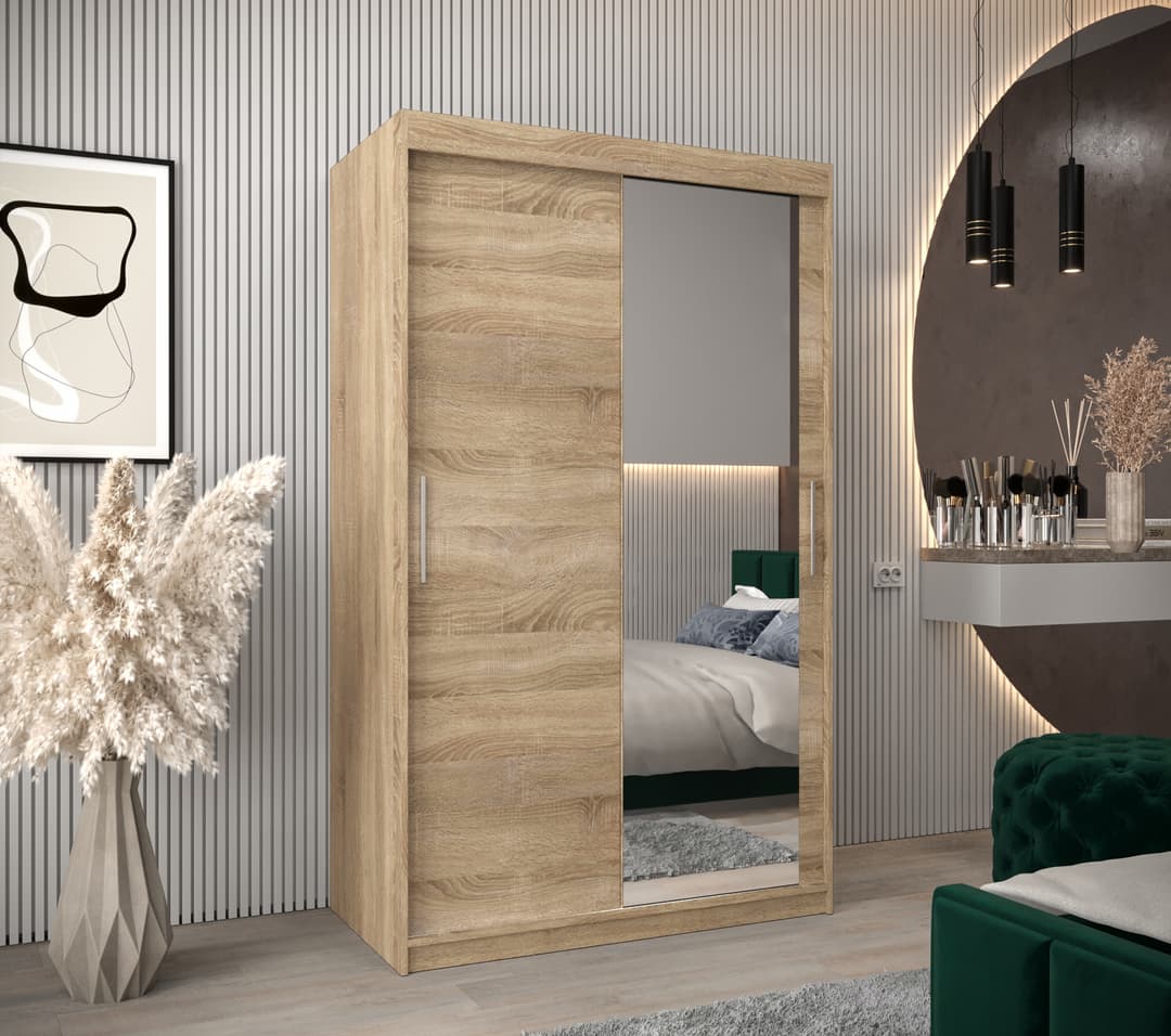 Tokyo II Sliding Door Wardrobe 120cm - Oak Sonoma — view 2