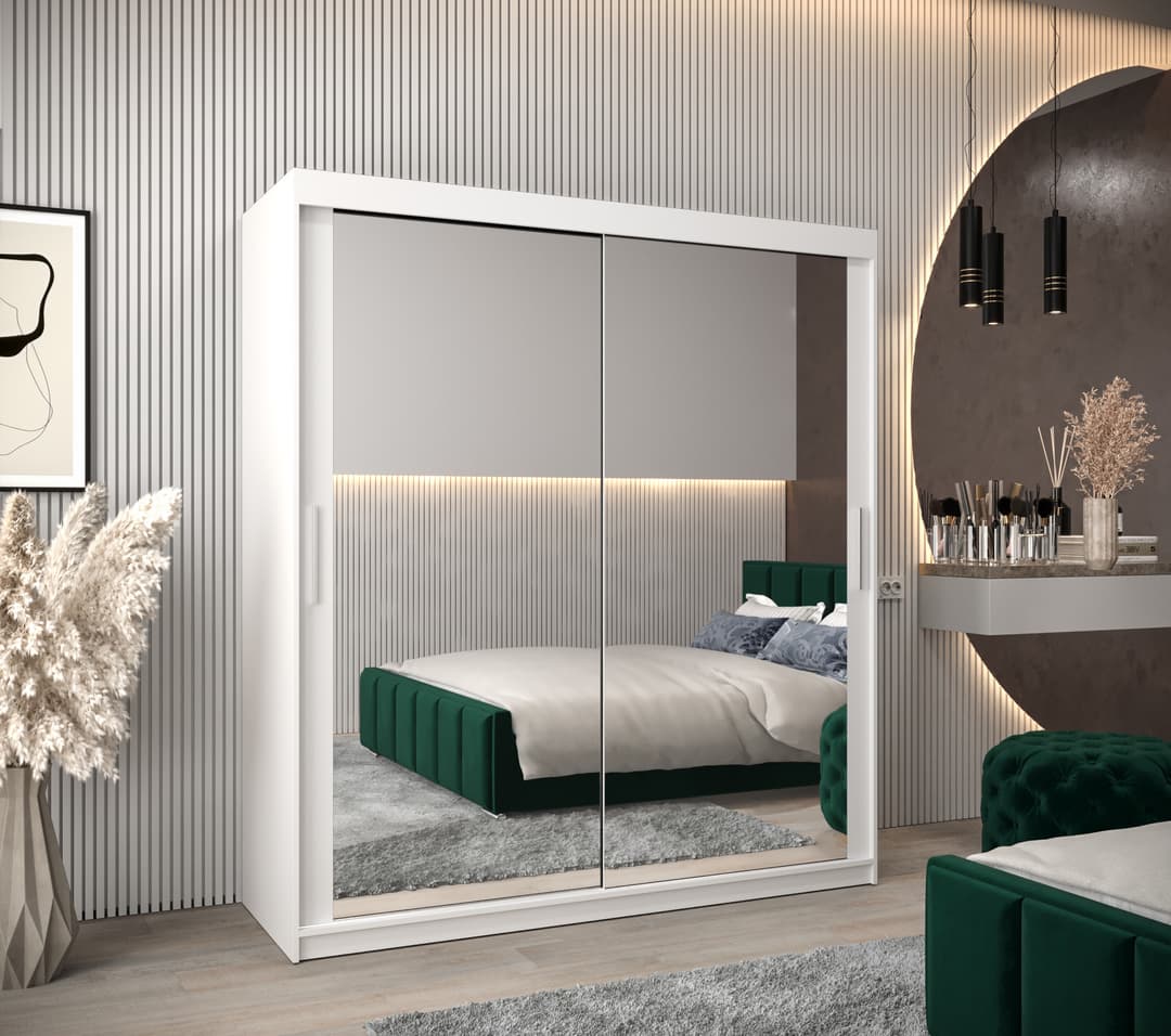 Tokyo III Sliding Door Wardrobe 180cm - White — view 2