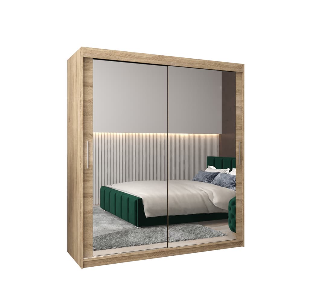 Tokyo III Sliding Door Wardrobe 180cm - Oak Sonoma — view 1