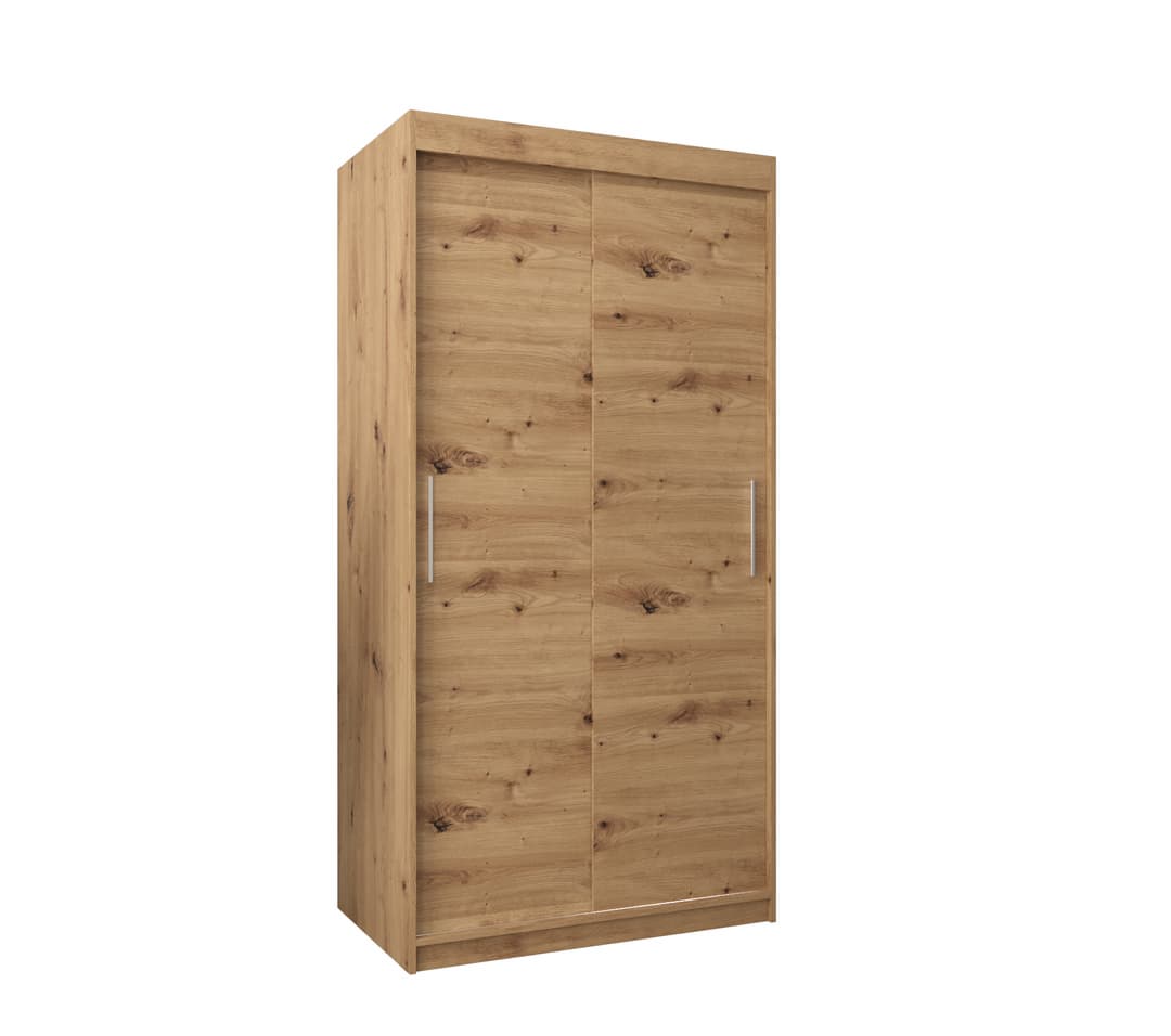 Tokyo Sliding Door Wardrobe 100cm - Oak Artisan — view 1