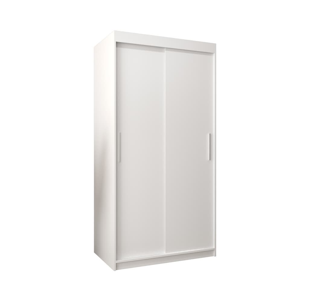 Tokyo Sliding Door Wardrobe 100cm - White — view 1