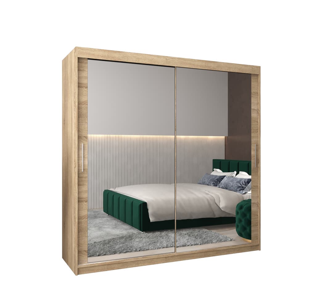 Tokyo III Sliding Door Wardrobe 200cm - Oak Artisan – image 13