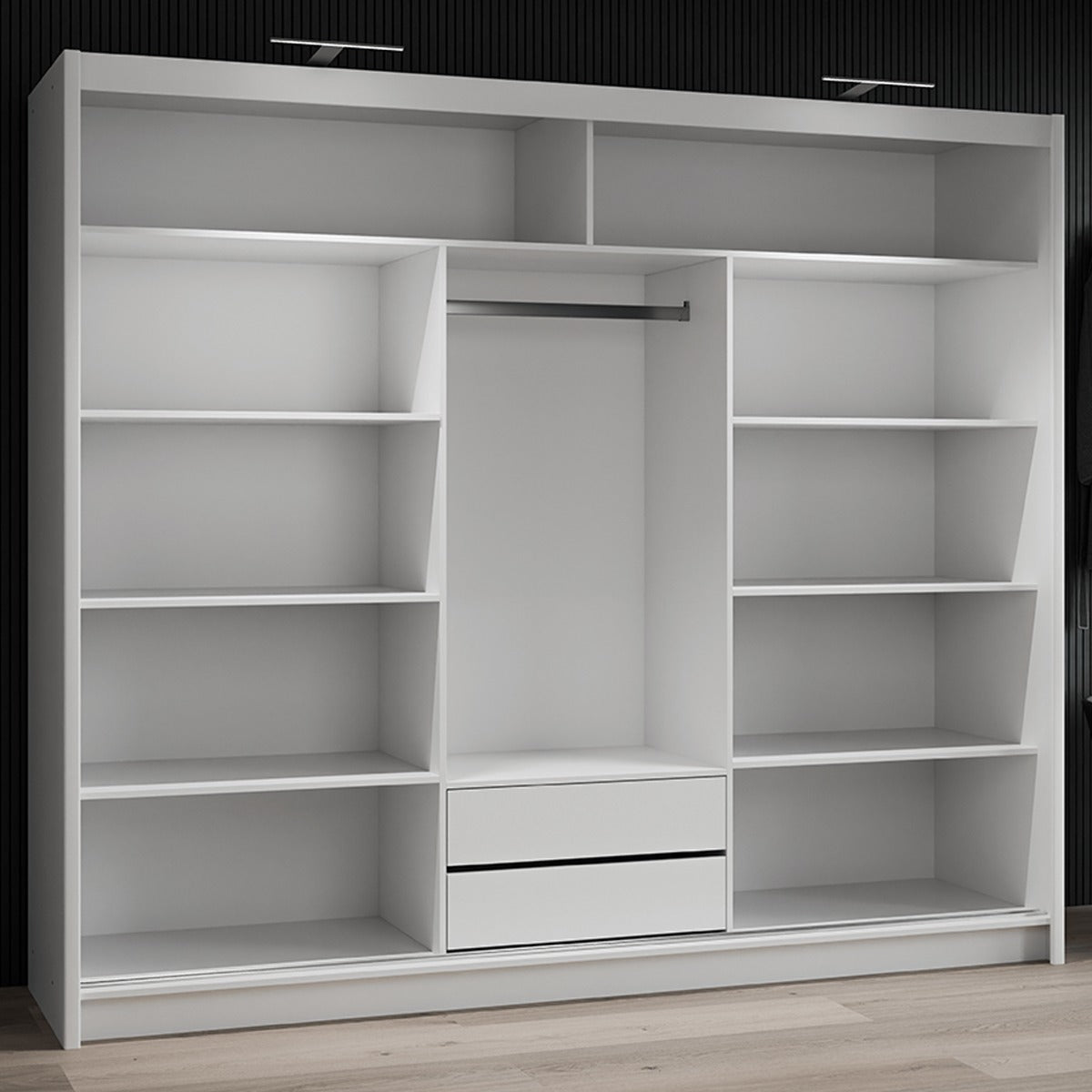 Trafford 250cm wardrobe in Graphite – view 9