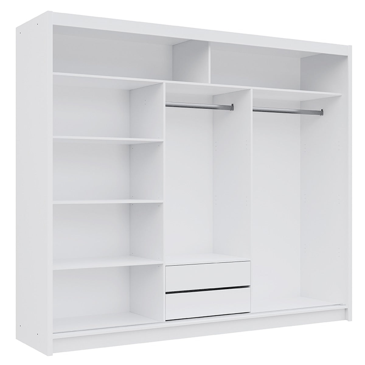 Trafford 250cm wardrobe in White – view 9