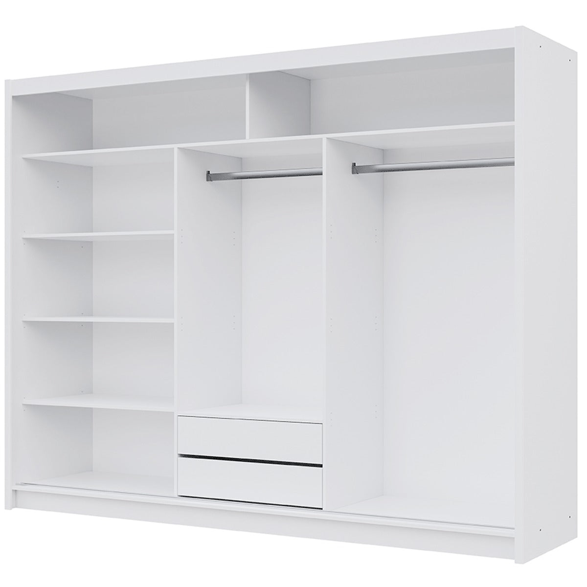 Trafford 250cm wardrobe in White – view 11