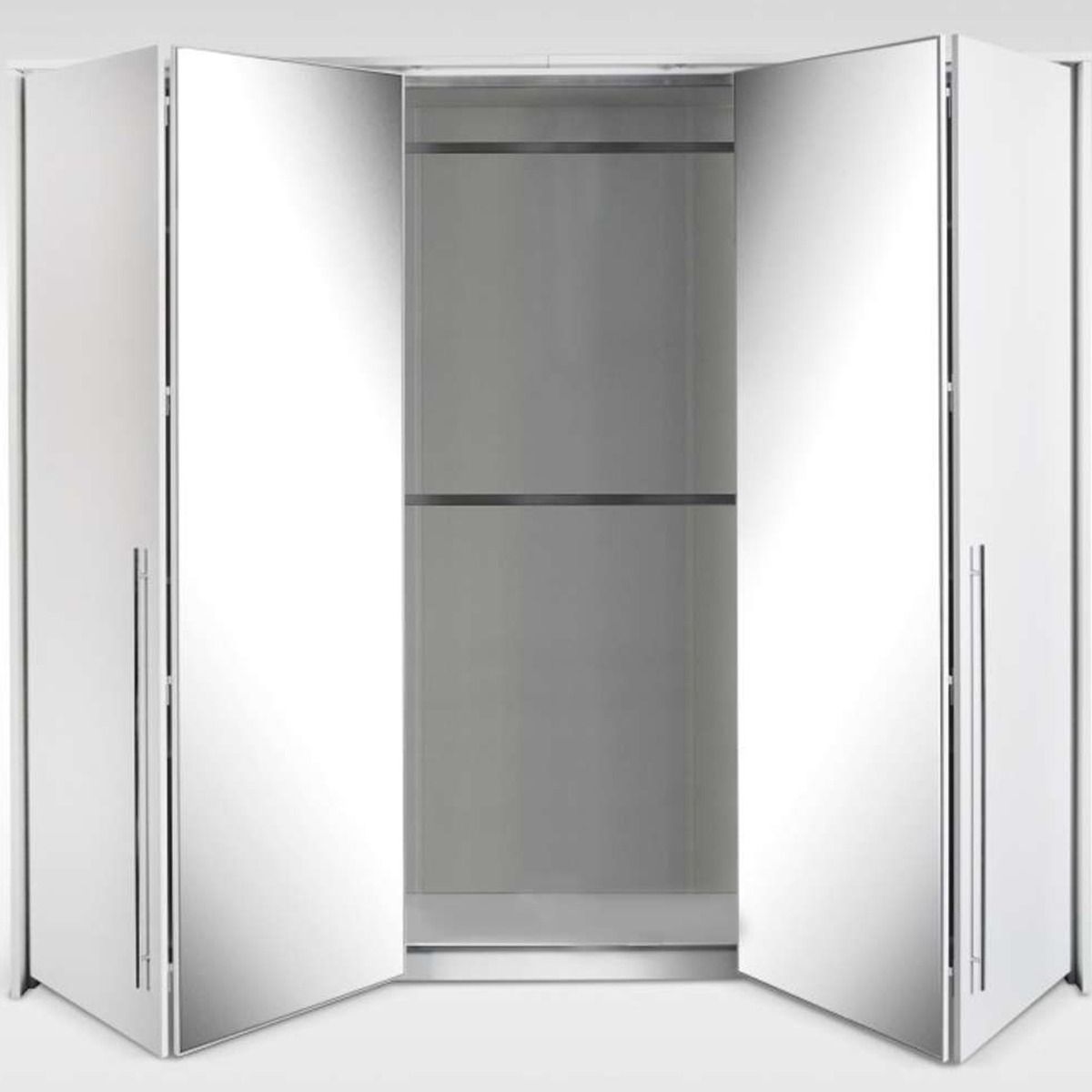 Kirklees 210cm 2-Door Mirrored Sliding Wardrobe in Grey – product detail
