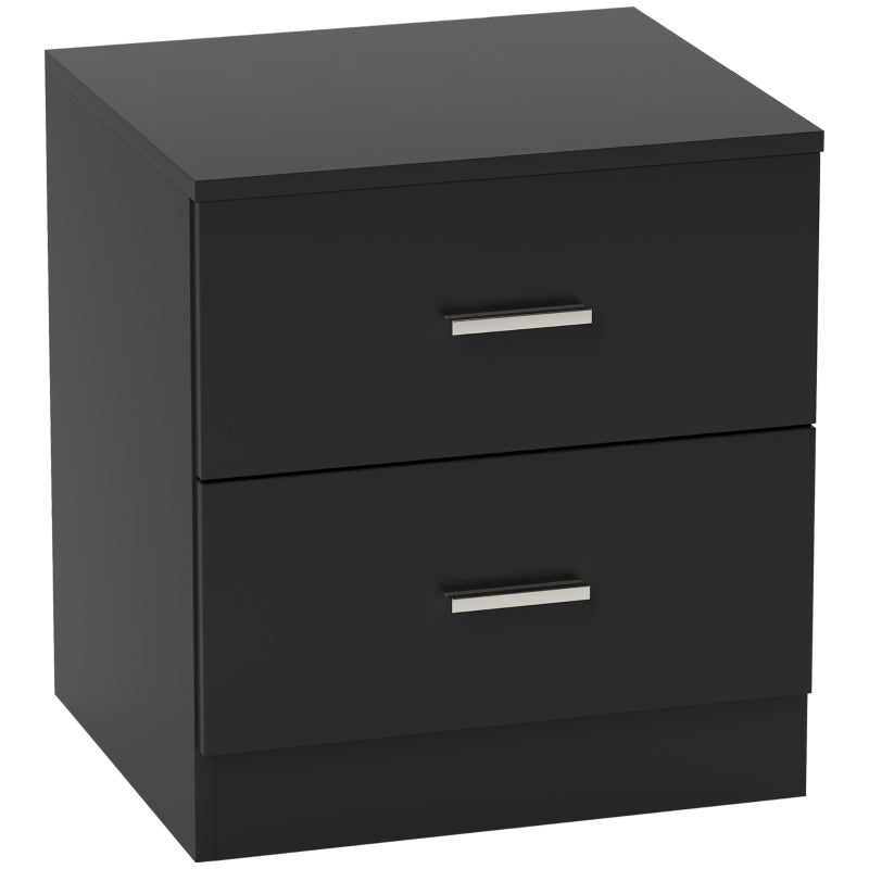 Arden 2 Drawer Bedside Cabinet – Black