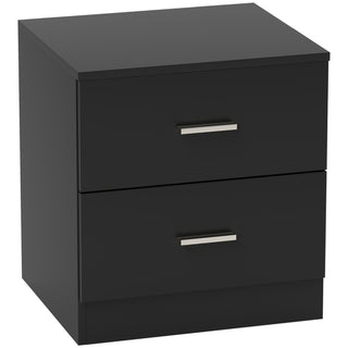 Arden 2 Drawer Bedside Cabinet – Black