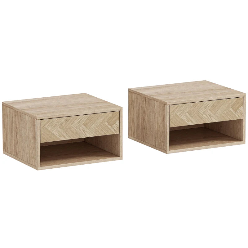 Haven Floating Bedside Tables Set of 2 – Natural
