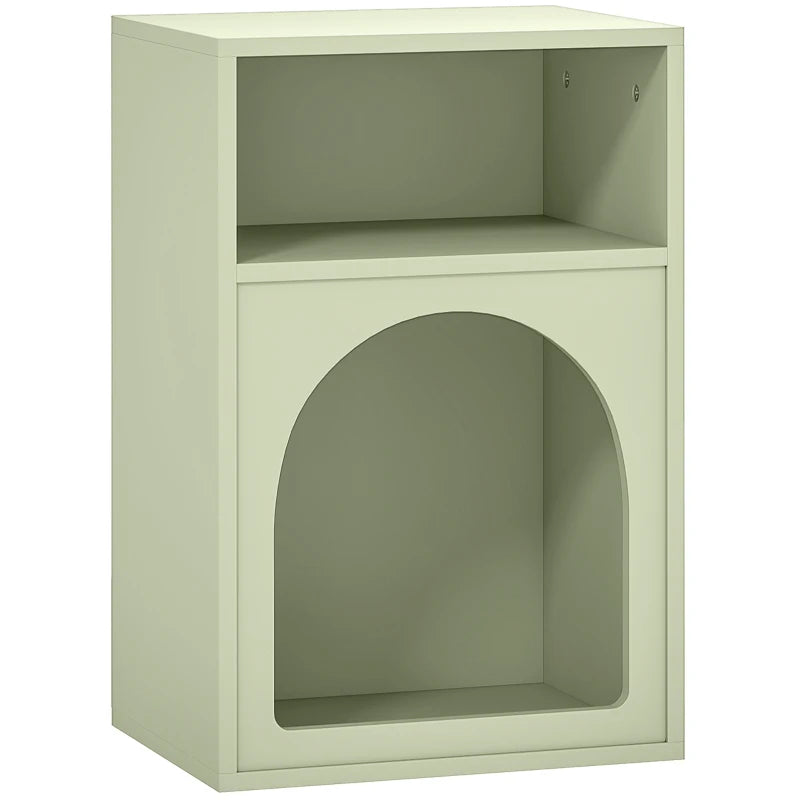 Sage Open Compartment Bedside Table – Light Green