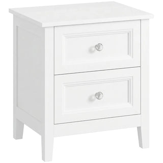 Arden 2 Drawer Bedside Table – White