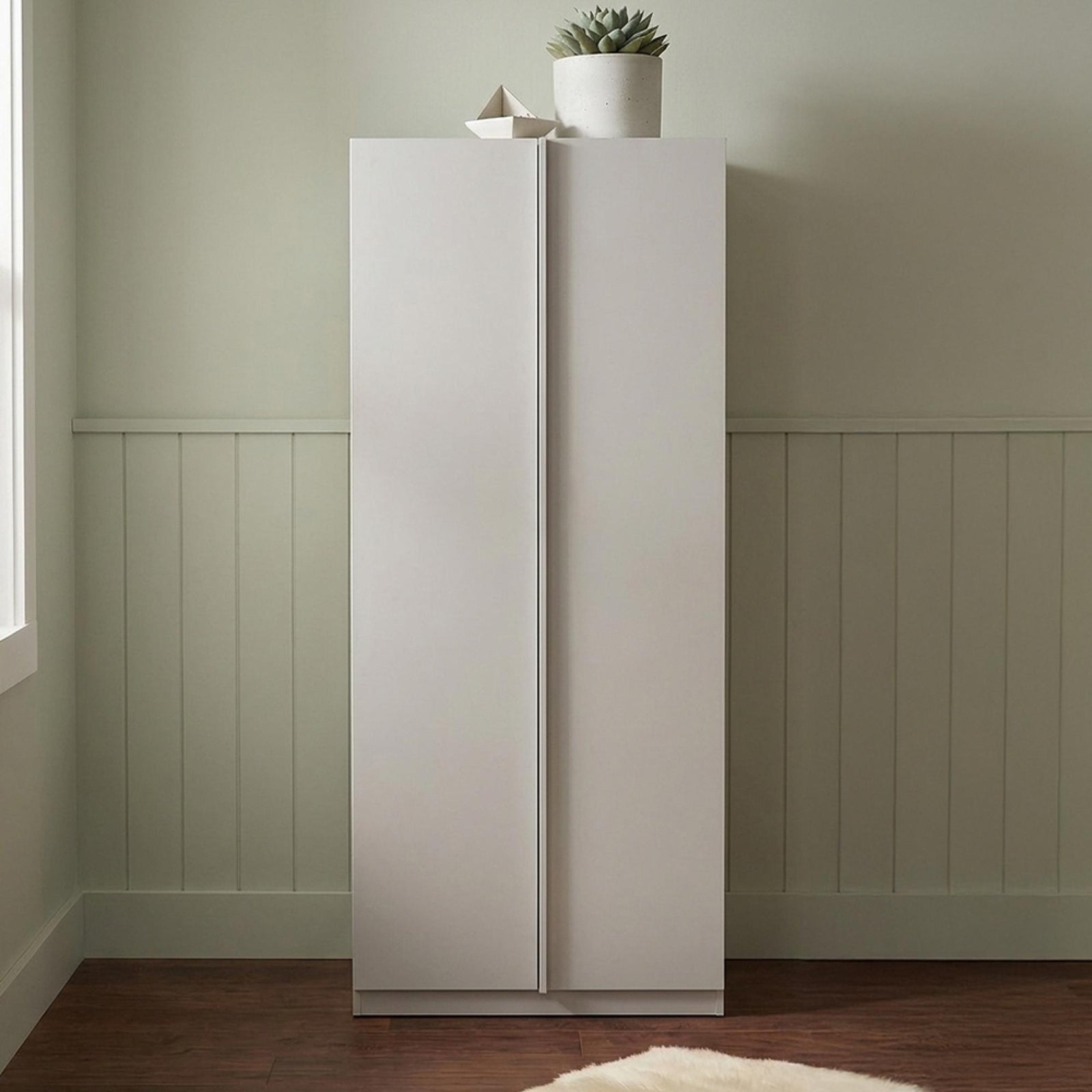 Twenty 10 Design Albion 2 Door Wardrobe in Stone Grey