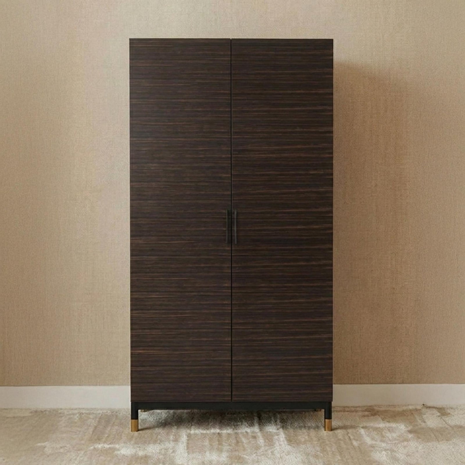 Twenty 10 Design Bali 2 Door Wardrobe Dark Ebony Veneer
