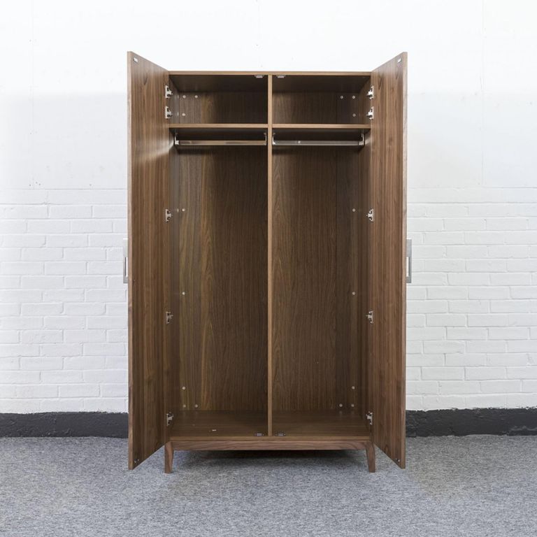 Calla Walnut Wardrobe interior
