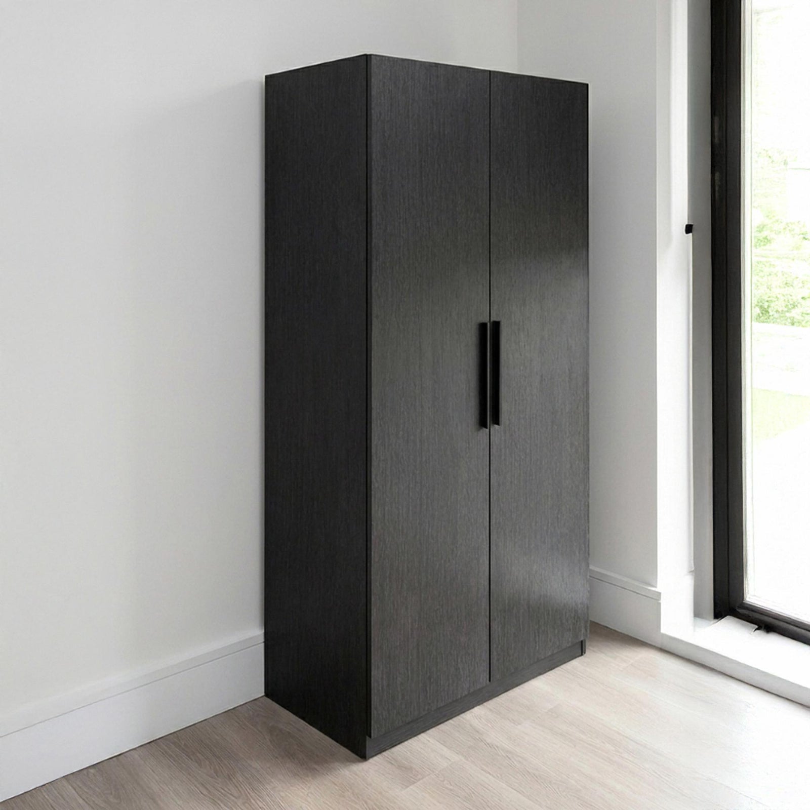 Luna Black 2 Door Wardrobe product view