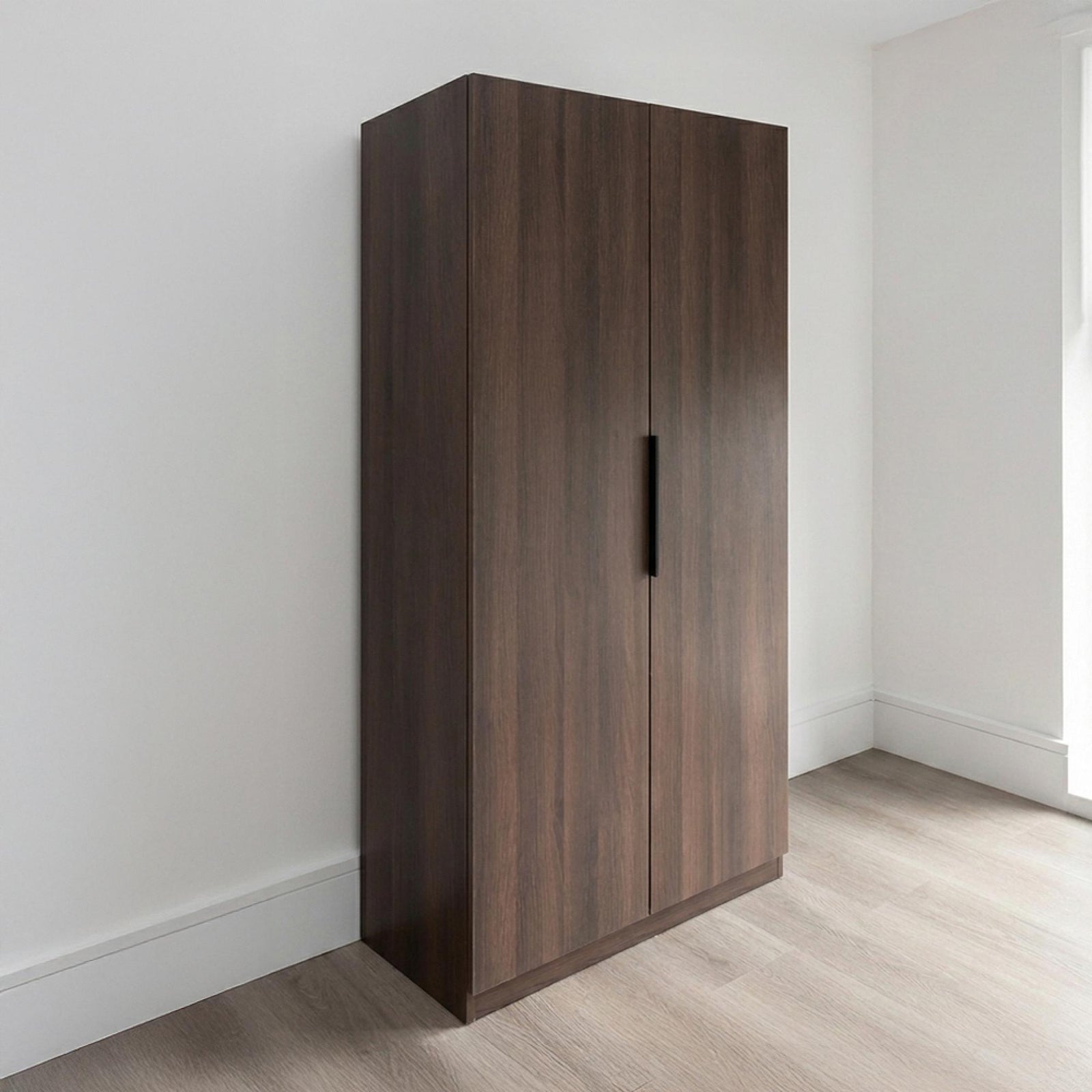 Luna Espresso & Black 2 Door Wardrobe product view